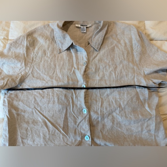 Linen button up cute buttons Poetic 100% linen - Picture 5 of 5